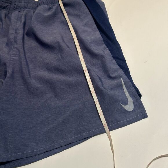 Nike Challenger Running Shorts Mens Size L Dri-Fit Brief Lined Drawstring Blue - Picture 6 of 9